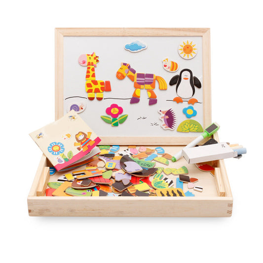 Children's Magnetic Jigsaw Puzzle Toy Cute Cartoon Animal Jigsaw Puzzle Picture Board Children's Educational Toy