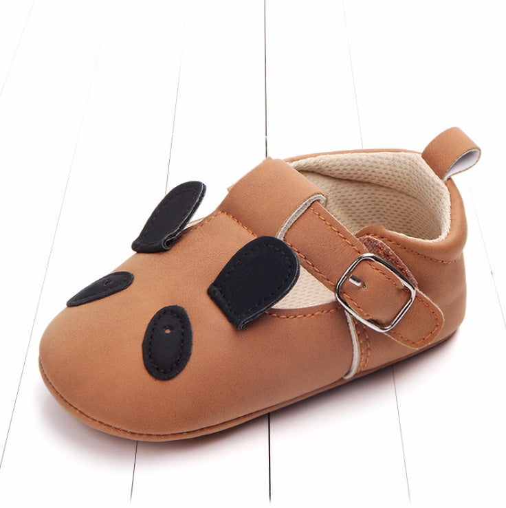 Adorable Cartoon Animal Baby Shoes – Matte Leather, Non-Slip Soft Soles, Perfect for Spring & Autum