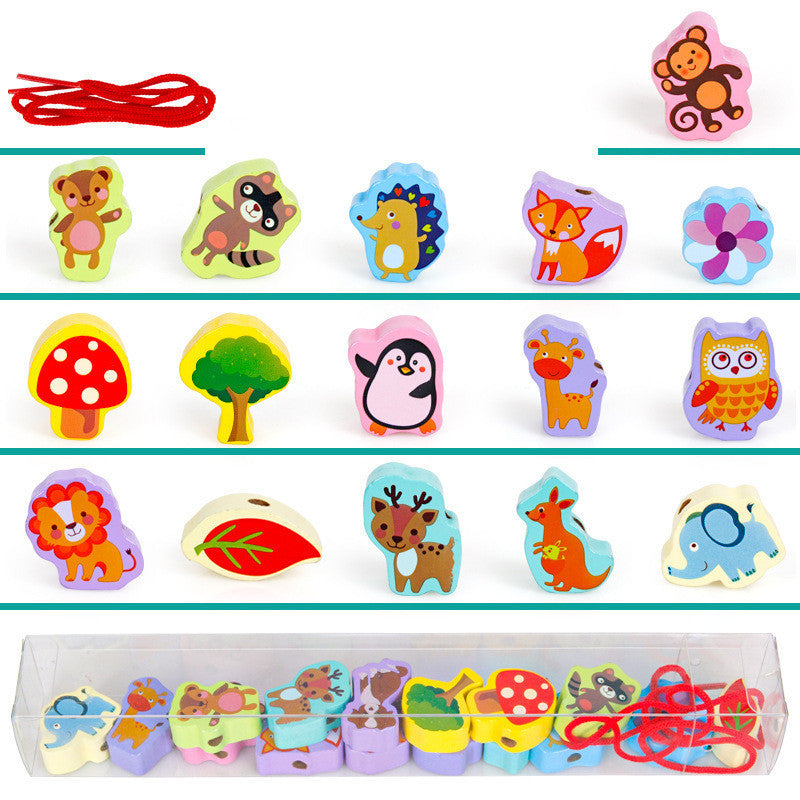 Wooden Children's Threading Beads Toys