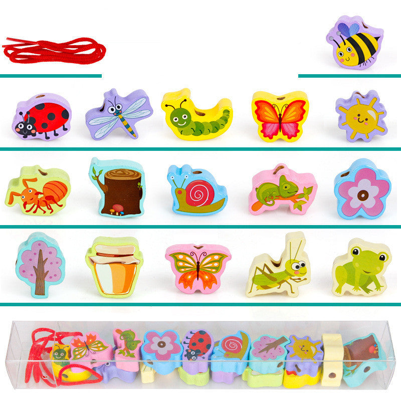 Wooden Children's Threading Beads Toys