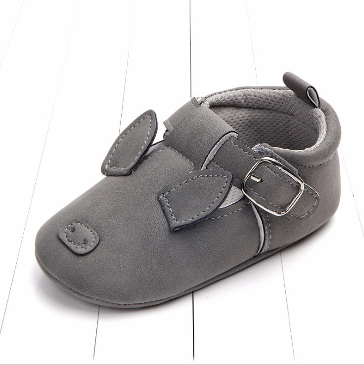 Adorable Cartoon Animal Baby Shoes – Matte Leather, Non-Slip Soft Soles, Perfect for Spring & Autum