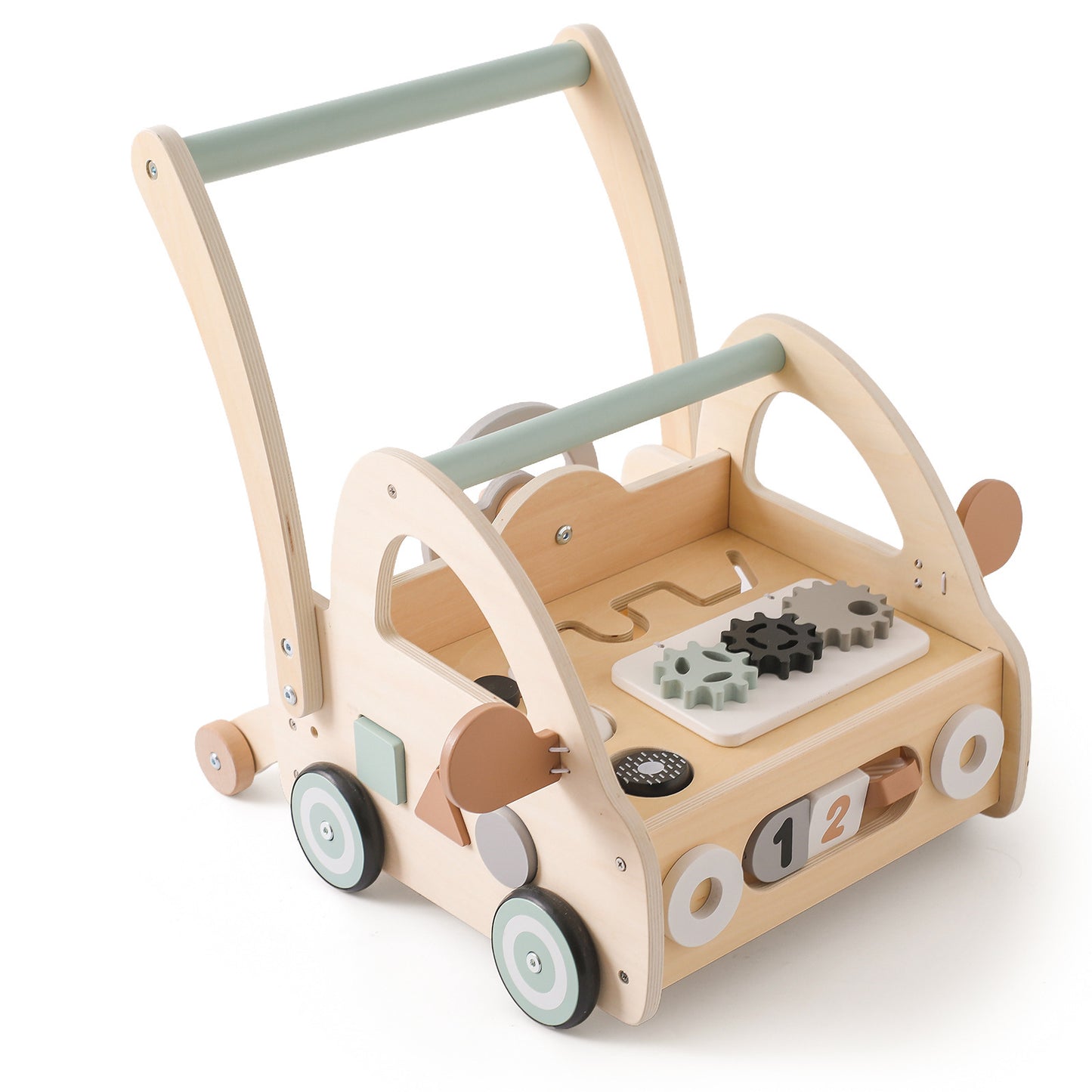 Children's Wooden Puzzle Multi-functional Walker