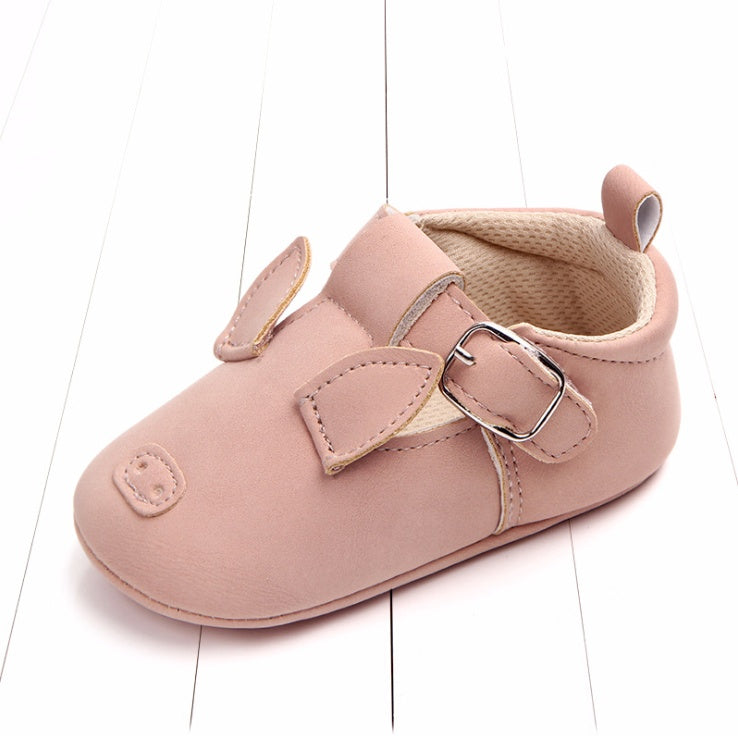 Adorable Cartoon Animal Baby Shoes – Matte Leather, Non-Slip Soft Soles, Perfect for Spring & Autum