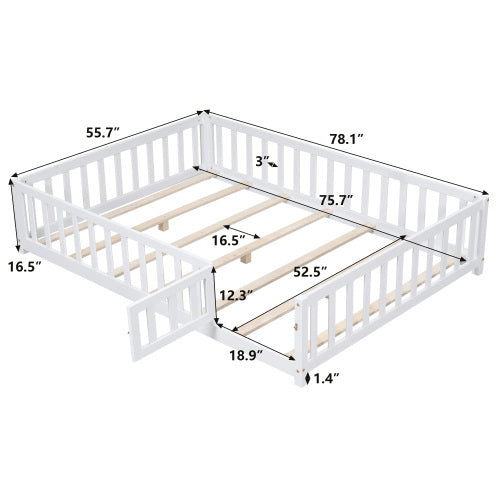 Platform Bed With Fence And Door